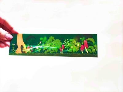 نشانگر کتاب با طرح تصویرسازی شده از جنگل فانتزی