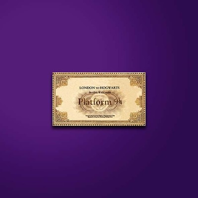 hogwarts ticket,bookmark
