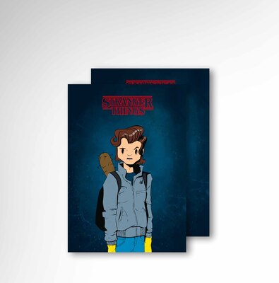 نشانگر کتاب با تصویرسازی شخصیت استیو در سریال استرنجر تینگز